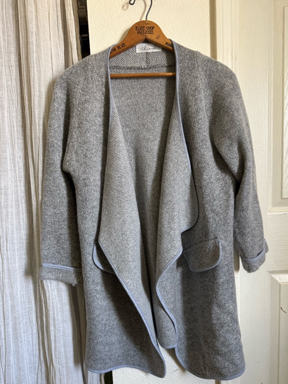 Chicwish Gray Open Front Cardigan